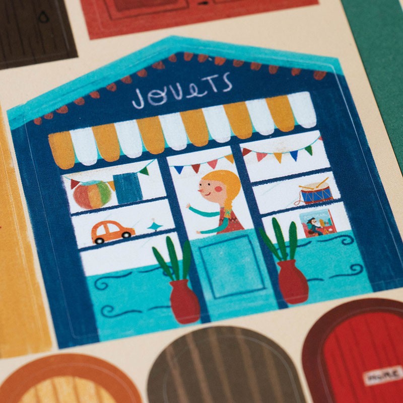 Creative houses sticker activity